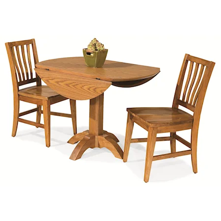 3-Piece Laminate Top Drop Leaf Table & Chair Set